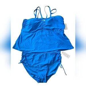 Vibrant Blue Tankini Set NWT Time & Tru Size  2X